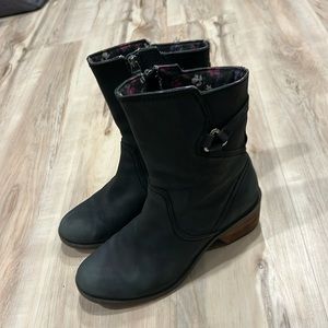 Teva Foxy Mid Womens Black Mid Calf Boots 1008316 Size 9.5 US